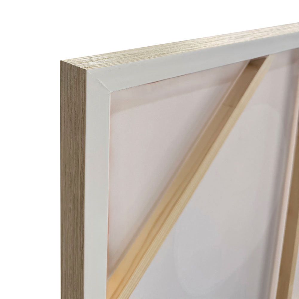 TERRA ΠΙΝΑΚΑΣ ΔΙΑΚΟΣΜΗΤΙΚΟΣ ΜΕ ΚΟΡΝΙΖΑ 80x120x4cm ΚΑΜΒΑΣ ΜΠΕΖ ΚΑΦΕ ΞΥΛΟ ΛΕΥΚΟ