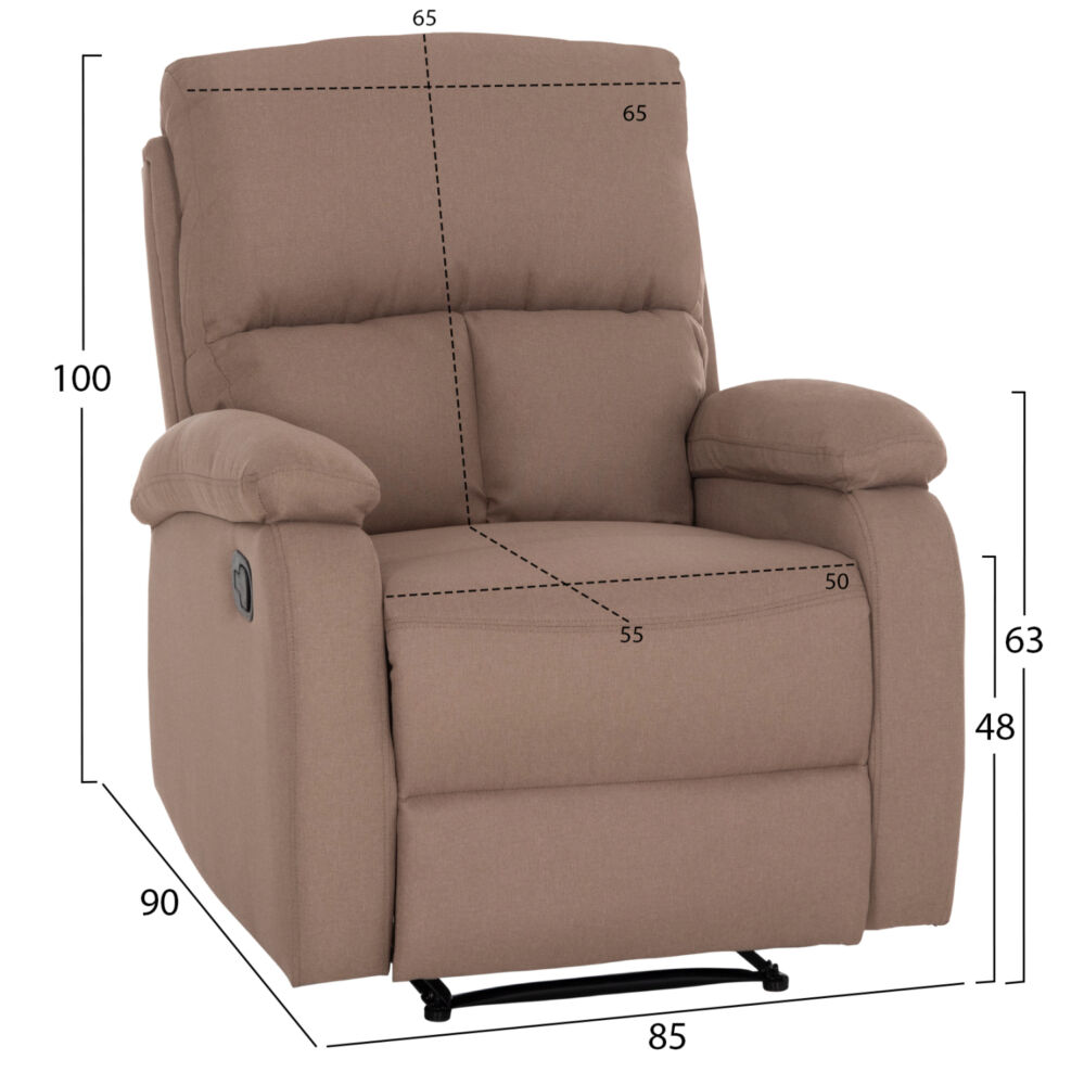 ΠΟΛΥΘΡΟΝΑ RELAX FB93296.03 ΜΠΕΖ ΥΦΑΣΜΑ 85x90x100Υεκ.