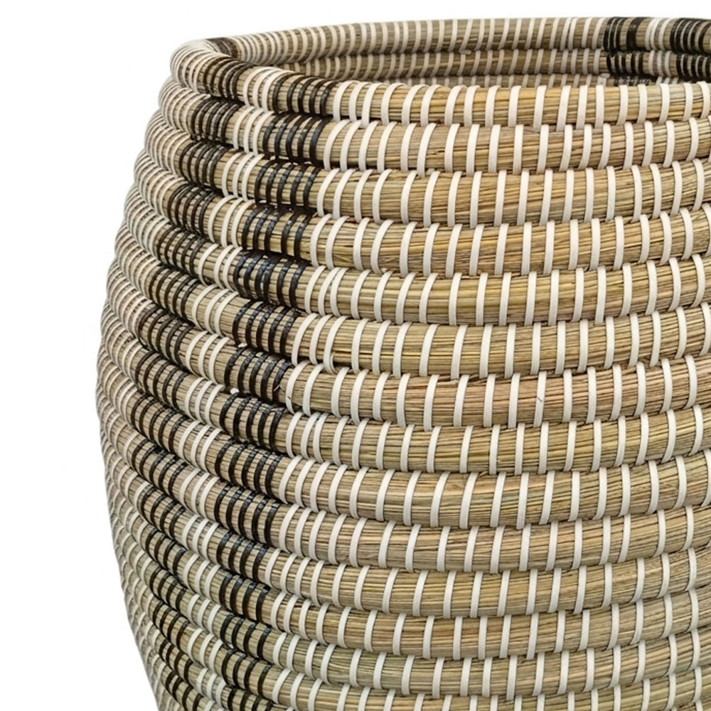 AKI ΚΑΛΑΘΙ SET 2ΤΜΧ 38x38x53cm KANSGRASS ΦΥΣΙΚΟ ΛΕΥΚΟ ΠΛΑΣΤΙΚΟ ΜΑΥΡΟ